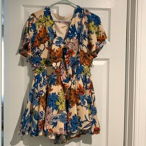 Southern Fried Chics floral romper